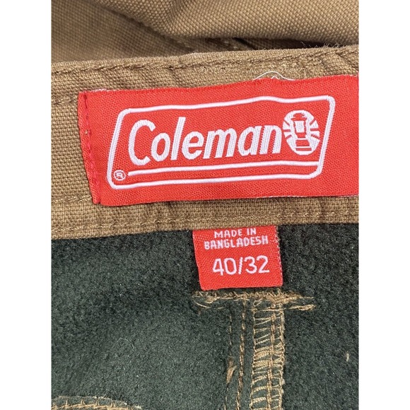 Coleman Men's Bonded Fleece Lined Tear Resistant Canvas Utility Pant NWT 40 X 32 - Picture 6 of 7